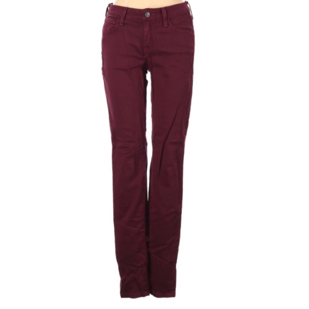 Joie low rise straight leg burgundy‎ jeans size 25 festival casual